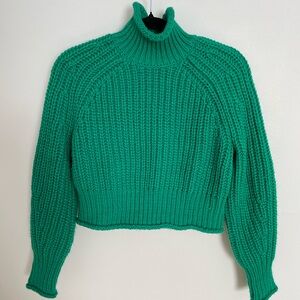 H&M Emerald Green Chunky Turtleneck Sweater